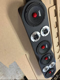 Quad 6.5 and quad 3.5 speaker pod